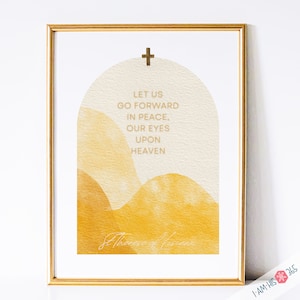 St Therese of Lisieux Catholic Saint Wall Art Print - Catholic Printable | Catholic Saint Quote | PDF Digital Print | Watercolor