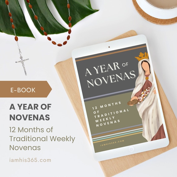 Catholic Novena Tracker eBook with Prayers | A Year of Novenas : 12 Months of Traditional Weekly Novenas | Catholic Planner PDF