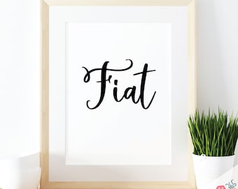 Fiat Prayer Print - Catholic Prayer Printable Christian Print PDF Download