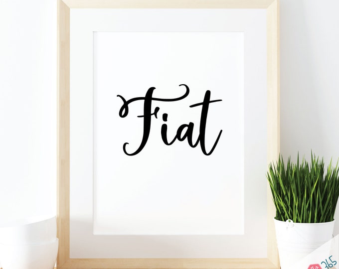 Fiat Prayer Print - Catholic Prayer Printable Christian Print PDF Download