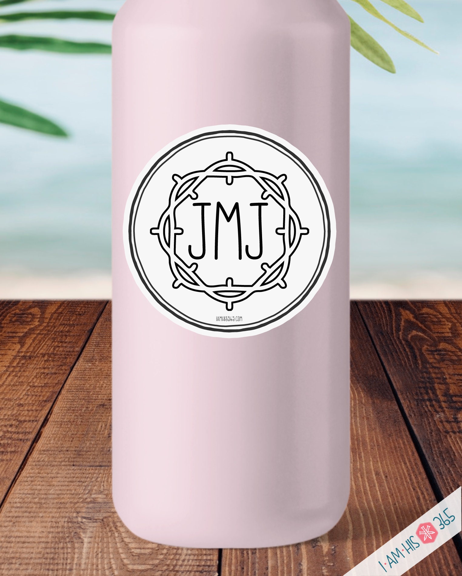 JMJ Catholic Sticker Decal Faith Sticker Laptop Decal Water