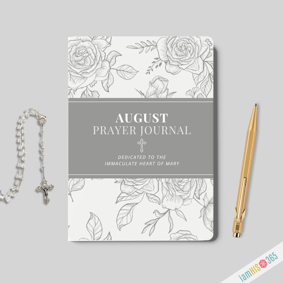 Catholic Journal for AUGUST | Monthly Lined Catholic Prayer Notebook | Softcover Blank Lined Journal with a Monthly Prayer and Daily Guide