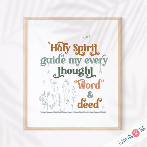 Catholic Wall Art Print: Holy Spirit Scripture (PDF Download)