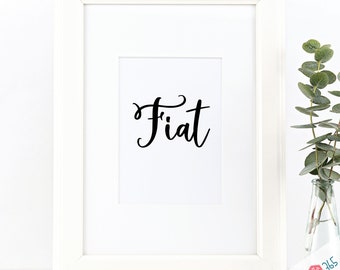 Impresión de oración católica Fiat: Decoración cristiana para el hogar (Descarga PDF)