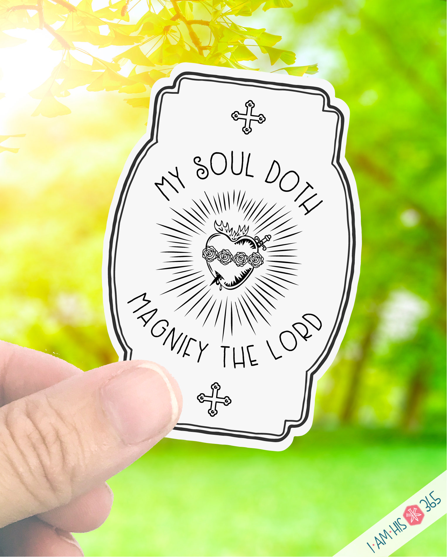 Catholic Immaculate Heart Sticker Decal - Faith Sticker - Laptop Decal