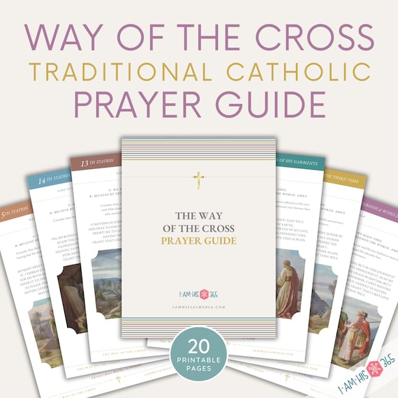 Stations of the Cross Prayer Guide: Traditional Catholic Prayers (Digital Download)