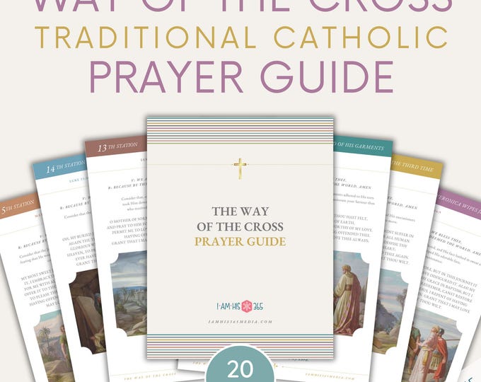 Stations of the Cross Prayer Guide | Printable Traditional Catholic Way of the Cross Prayer Bundle for Lent and Easter | Liturgical Living
