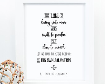 St. Cyril Catholic Saint Art Print - 11x14 Catholic Printable, Christian Print, PDF Download, Homeschool, Holy Art, Catholic Art