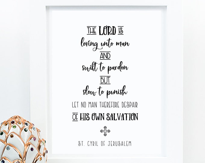 St. Cyril Catholic Saint Art Print - 11x14 Catholic Printable, Christian Print, PDF Download, Homeschool, Holy Art, Catholic Art