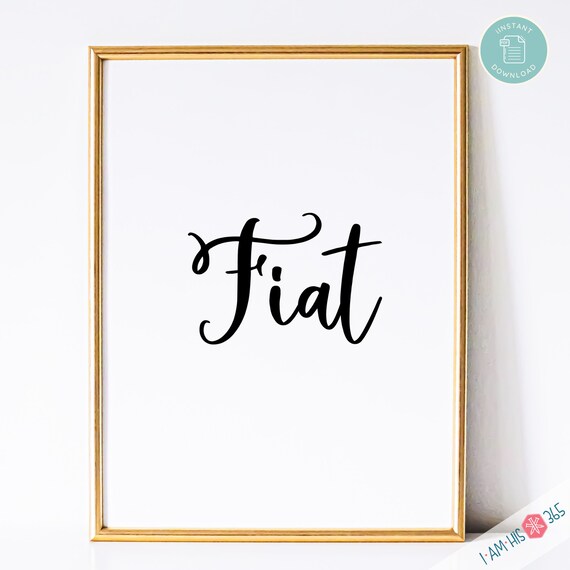 Catholic Art Print | Fiat Prayer Print - Catholic Prayer Printable Christian Print PDF Download