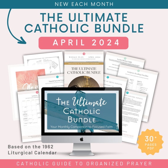 Traditional Catholic Prayer Plan for April - Traditional Catholic Prayer Plan | 1962 Catholic Planner | Catholic Activities