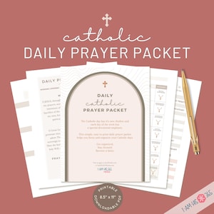 Agenda quotidien catholique traditionnel imprimable et paquet de prières | Agenda imprimable | Journal, agenda, tracker avec prière catholique quotidienne