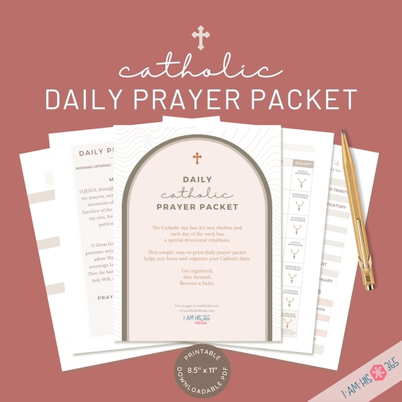 Printable Traditional Catholic Daily Planner & Prayer Packet | Printable Planner | Journal , Planner, Tracker with Daily Catholic Prayer
