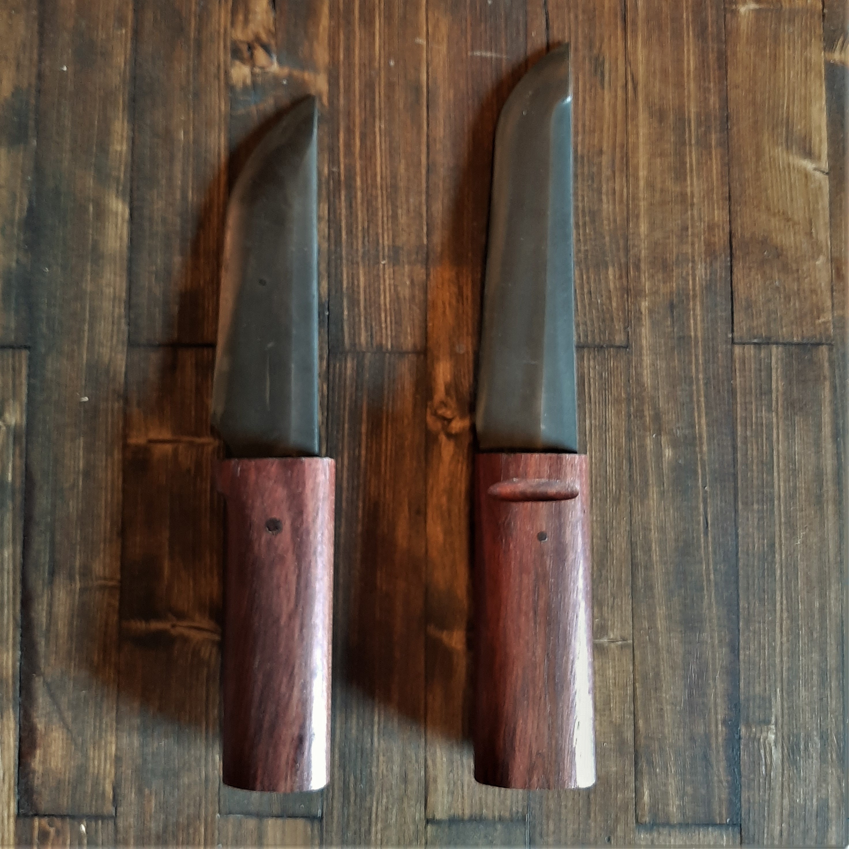 Knife Purple Heart Wooden Handle wearable Kydex sheath Etsy