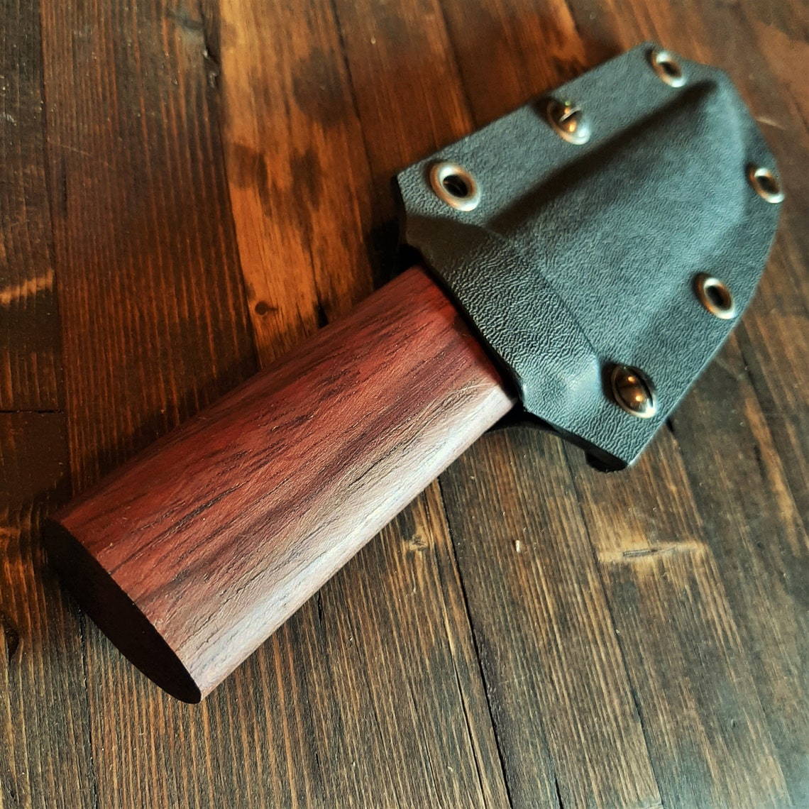 Knife Purple Heart Wooden Handle wearable Kydex sheath Etsy