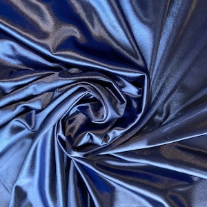 Shiny Satin Spandex- NAVY