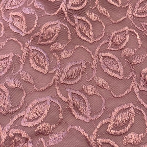 Mauve stretch lace