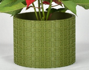 6-inch Round Planter, Geometric Pattern #5