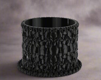 Skull Catacombs Planter or Container, Black, 6-inch Pot, Optional Drip Tray, Indoor/Outdoor