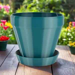 red pot planter Campania 8848-18601 Rib Vault Planter Tall main image 0