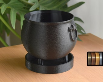 4-inch Cauldron Planter with Tray