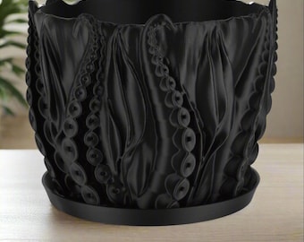 Large Octopus Tentacle Planter, 8 Inch Indoor Outdoor Pot, Multiple Colors, Unique Plant Pot