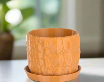 Small Alligator Planter, Butterscotch, 4-inch Pot
