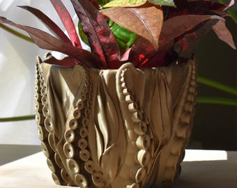 Medium Octopus Tentacles Undersea Planter, Multiple Color Options, 6-inch Pot, Indoor/Outdoor