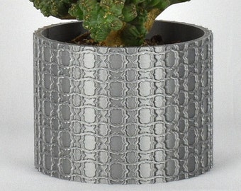 4-inch Round Planter, Geometric Pattern #5