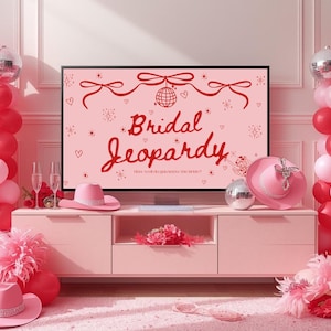 Jeopardy Bachelorette Bridal Shower Game | Cowgirl Disco Theme Editable Canva Trivia Party Game for Bachelorette, Hen Party, Wedding Shower