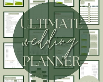 Wedding Planning Binder Template | Printable Wedding Planner | Budget, Checklist, ToDo, Timeline, Guest List, Vendor Tracker