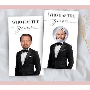 Printed Bridal Shower Game Who Has The Groom Scratch Off | Bachelorette Party Game | Celebrity and Groom Edition | Wedding Party Fun image 11