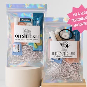 Custom Survival Hangover Kit, Recovery, Festival, Sticker, Bachelor, Party Favor, Bachelorette Trip, Bridal Shower, Birthday, Wedding