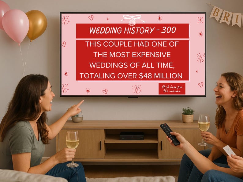 Jeopardy Bachelorette Bridal Shower Game | Cowgirl Disco Theme Editable Canva Trivia Party Game for Bachelorette, Hen Party, Wedding Shower image 6