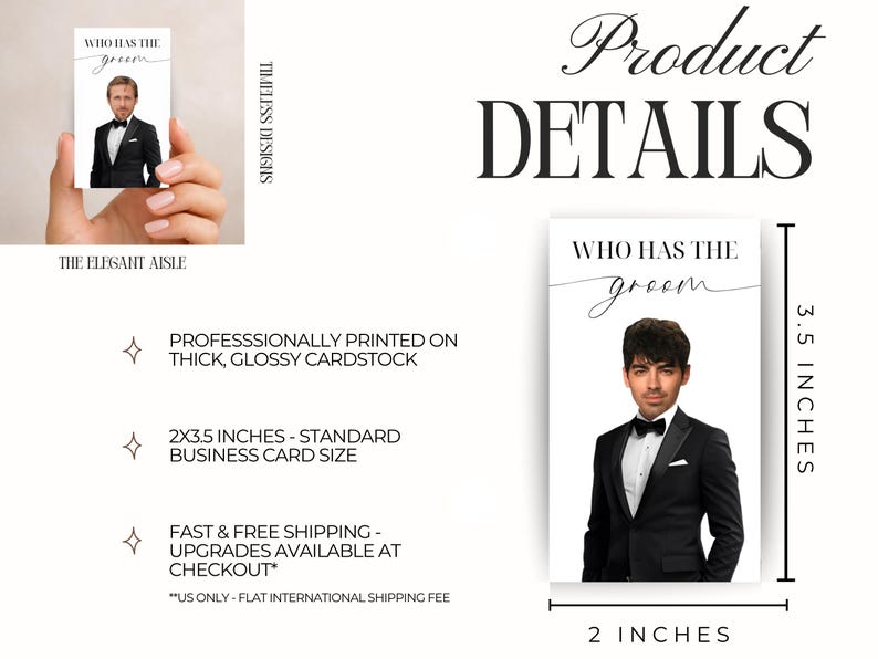 Printed Bridal Shower Game Who Has The Groom Scratch Off | Bachelorette Party Game | Celebrity and Groom Edition | Wedding Party Fun image 5