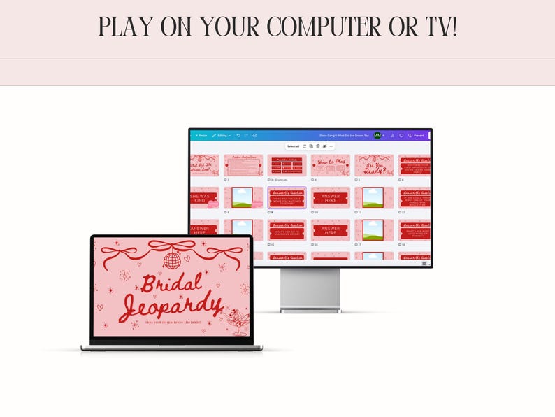 Jeopardy Bachelorette Bridal Shower Game | Cowgirl Disco Theme Editable Canva Trivia Party Game for Bachelorette, Hen Party, Wedding Shower image 11