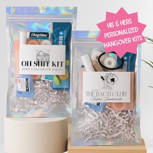 Hangover Kit, Vegas Bachelorette Recovery Pack, Party Survival Gift, Customizable Wedding or Bachelorette Hangover Kit, Viva Las Vegas