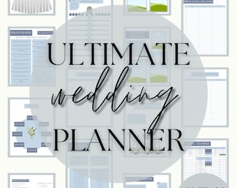 Wedding Planning Binder Template | Printable Wedding Planner | Budget, Checklist, ToDo, Timeline, Guest List, Vendor Tracker