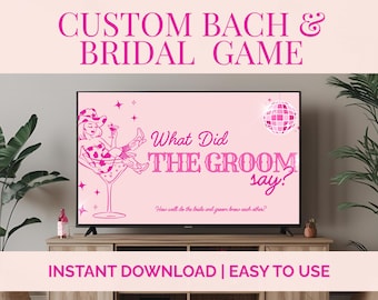 Rodeo Bachelorette Game: What Did the Groom Say? Canva Template