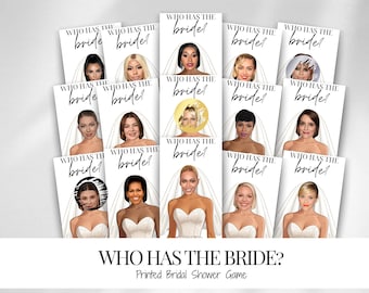Printed Bridal Game Who Has The Bride Scratch Off | Bridal Shower  Bachelorette Party Game | Celebrity and Bride Edition | Wedding Party Fun