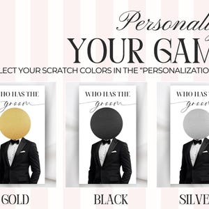 Printed Bridal Shower Game Who Has The Groom Scratch Off | Bachelorette Party Game | Celebrity and Groom Edition | Wedding Party Fun image 4