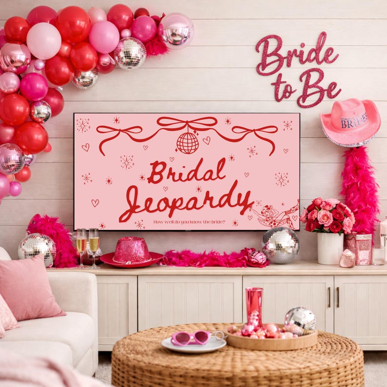 Jeopardy Bachelorette Bridal Shower Game | Cowgirl Disco Theme Editable Canva Trivia Party Game for Bachelorette, Hen Party, Wedding Shower image 8