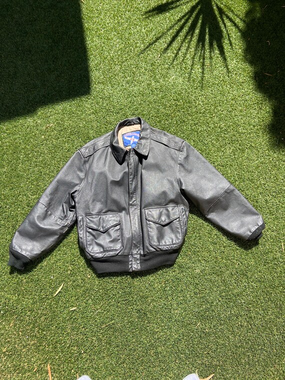 Flight jacket black leather - Gem