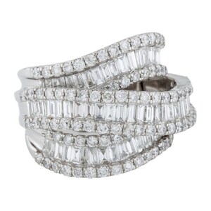 14K White Gold Diamond Cocktail Ring