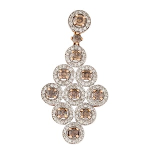14K Rose Gold Brown Diamond Pendant