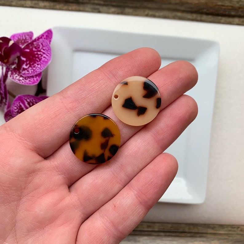 Acetate Charms in Tortoise Shell Tortoise Shell Resin Charms Etsy