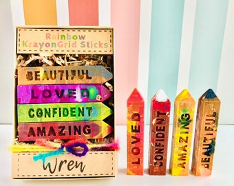 Personalized Oversized Crayons, Custom Crayon Packs, Homemade Crayon Sticks with Words, Back to School Gift for Kids, Crayons for Toddlers