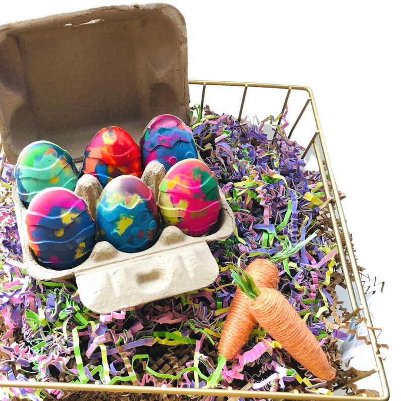 Easter Egg Crayon Gift for Kids Rainbow Egg Crayons in A Etsy