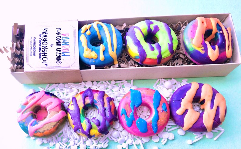 EASTER Gift Donut CRAYON for Kids, Donut Crayon Set, Donut Crayon, Set of 4 Donut Crayons in Gift Box, Easter Kid Gift, Kids Birthday Gift image 5