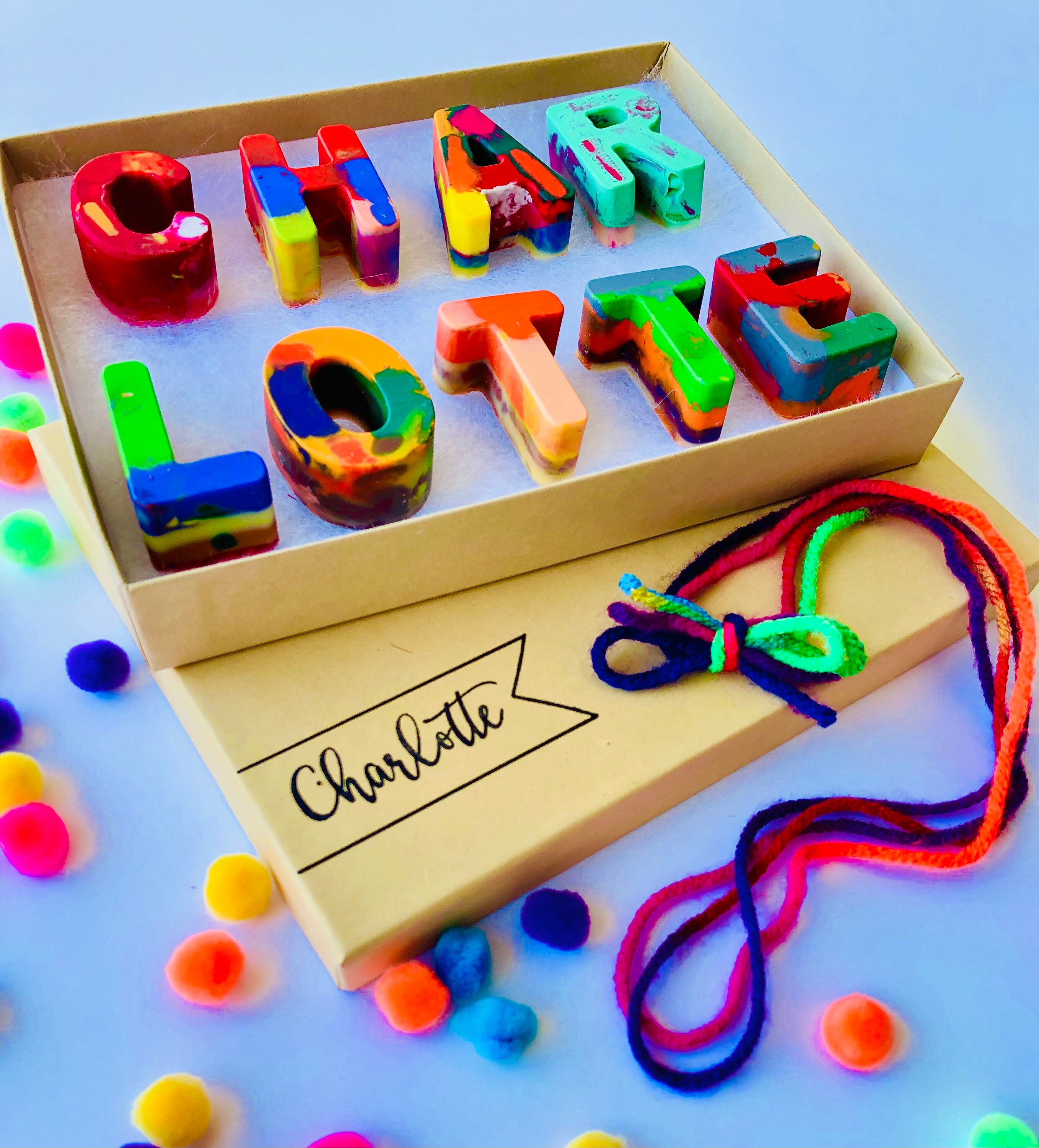 Kids NAME Crayons Recycled Crayon Set Handmade Crayons in a Etsy